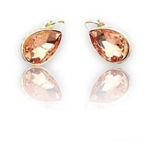 Crystal Peach Dangle Earrings